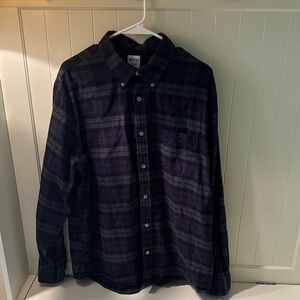 Brooks Brothers Men's Plaid Button-Down Shirt - Black and Purple